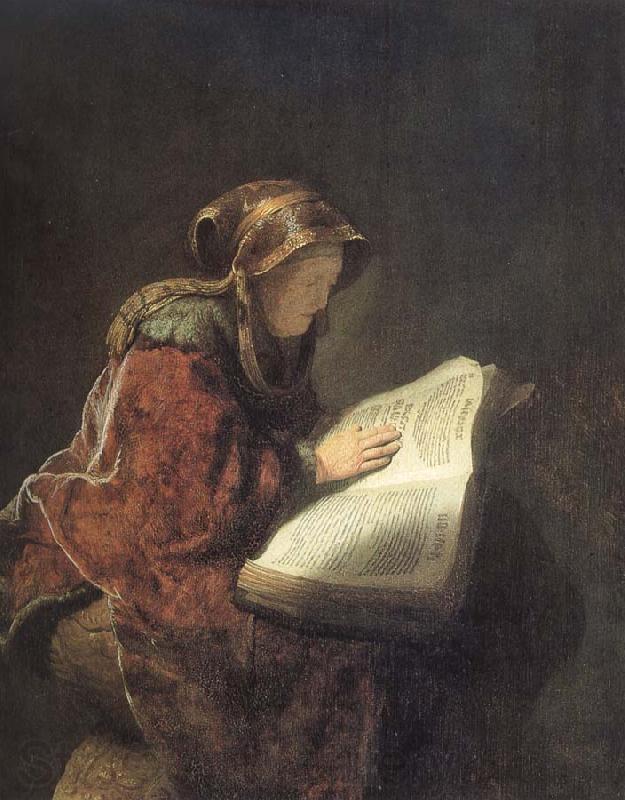 Rembrandt van rijn The Prophetess Anna Spain oil painting art